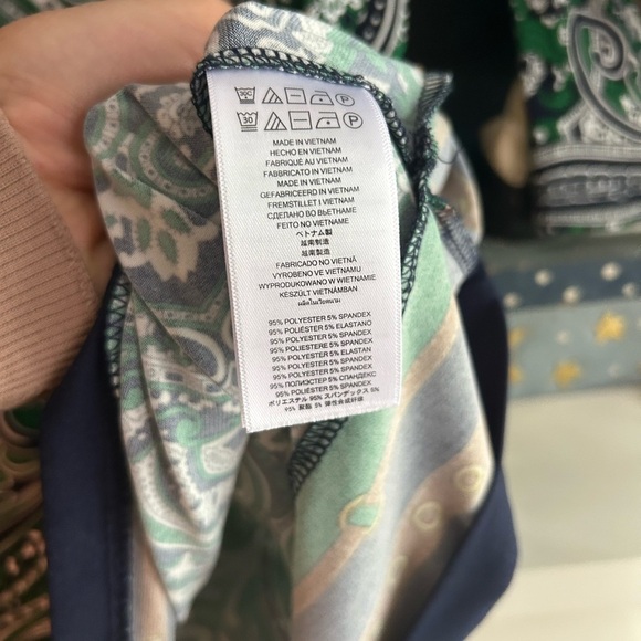 Michael Kors Green and Black Paisley Long Sleeve Dress Size Small - Picture 4 of 16